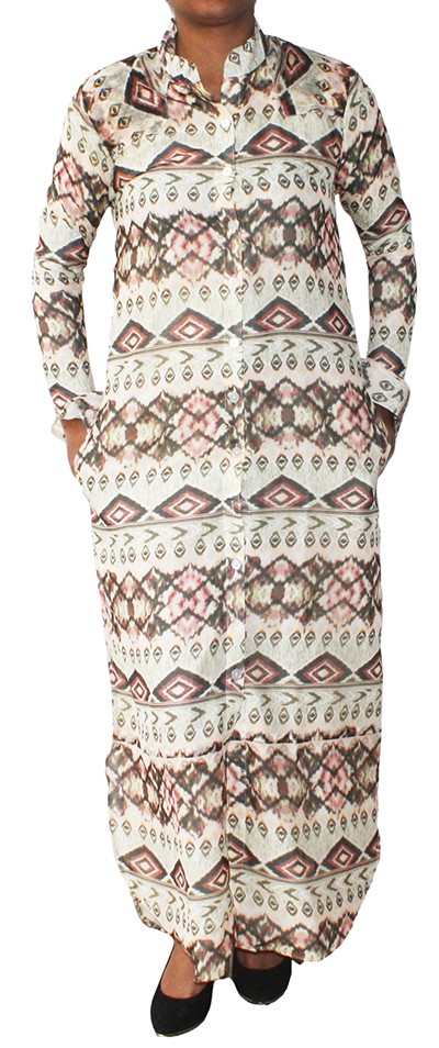 Chiffon printed Abaya - Hara Design